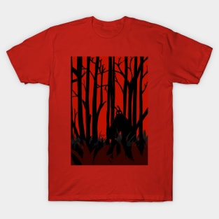 There's something in the woods - Moth T-Shirt